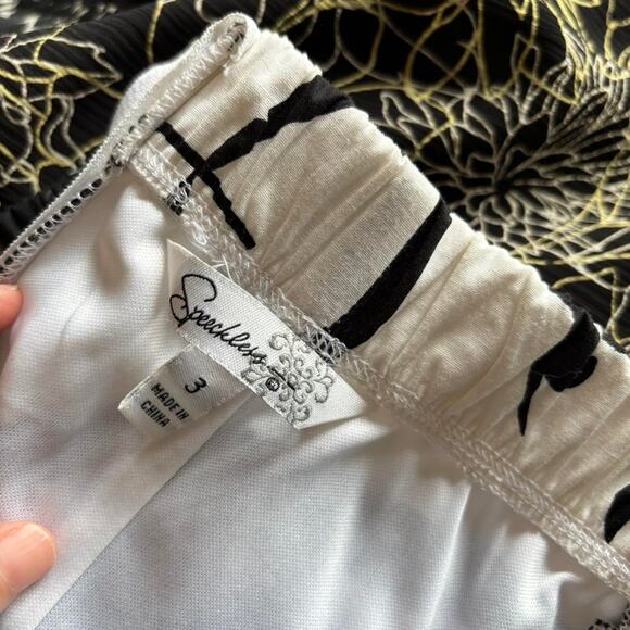 Vintage Speechless Y2K Strapless Black White Floral Dress 3 - Picture 8 of 8